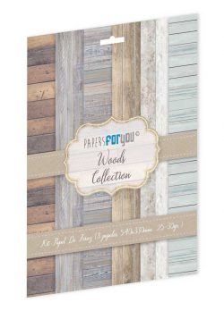 PFY-10168 - Colección  de  8 Papeles Arroz 54x33 cm 25-30 gr. (Maderas) - pack 4 ud.