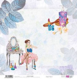 PFY-10403 - Papel Scrap doble cara 180gr 12"x12" (Pin Up Party) - pack 12 ud.