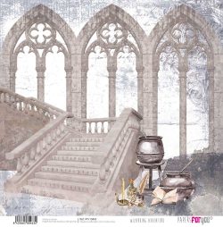 PFY-10463 - Papel Scrap doble cara 180gr 12"x12" (Wizarding Adventure) - pack 12 ud.