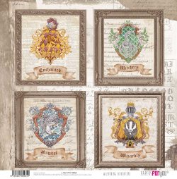 PFY-10464 - Papel Scrap doble cara 180gr 12"x12" (Wizarding Adventure) - pack 12 ud.