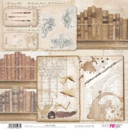 PFY-10467 - Papel Scrap doble cara 180gr 12"x12" (Wizarding Adventure) - pack 12 ud.