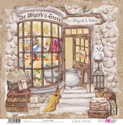 PFY-10469 - Papel Scrap doble cara 180gr 12"x12" (Wizarding Adventure) - pack 12 ud.