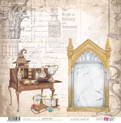 PFY-10473 - Papel Scrap doble cara 180gr 12"x12" (Wizarding Adventure) - pack 12 ud.