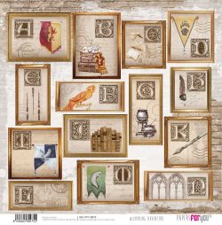 PFY-10475 - Papel Scrap doble cara 180gr 12"x12" (Wizarding Adventure) - pack 12 ud.