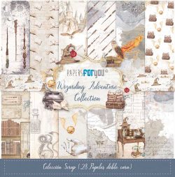 PFY-10477 - Colección 28 Papeles Scrap Mini doble cara 180gr 6"x 6" (Wizarding Adventure) - pack 3 ud.