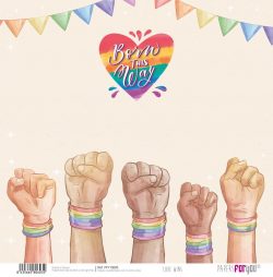 PFY-10603 - Papel Scrap doble cara 180gr 12"x12" (Love Wins) - pack 12 ud.