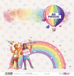 PFY-10604 - Papel Scrap doble cara 180gr 12"x12" (Love Wins) - pack 12 ud.