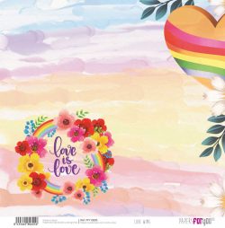 PFY-10605 - Papel Scrap doble cara 180gr 12"x12" (Love Wins) - pack 12 ud.