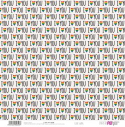 PFY-10608 - Papel Scrap doble cara 180gr 12"x12" (Love Wins) - pack 12 ud.