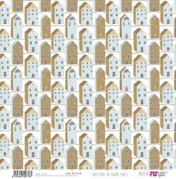 PFY-10778 - Papel Scrap Tela 125gr 12"x12" (Christmas In Gnome Forest)- pack 12 ud.
