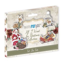 PFY-10815 - Die Cuts 16 pzs 300gr. (All I Want For Chrismtas)- pack 5 ud.