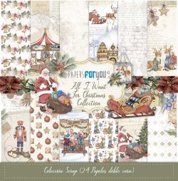 PFY-10817 - Colección 24 Papeles Scrap Mini doble cara 180gr 6"x 6" (All I Want For Chrismtas)- pack 3 ud.