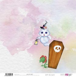 PFY-10977 - Papel Scrap doble cara 180gr 12"x12" (Happy Halloween) - pack 12 ud.