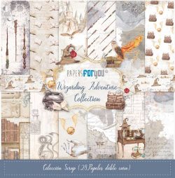 PFY-10999 - Colección 28 Papeles Scrap doble cara 180gr 8''x8'' (Wizarding Adventure) - pack 3 ud.
