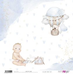 PFY-11025 - Papel Scrap doble cara 180gr 12"x12" (Lullaby Baby Boy) - pack 12 ud.