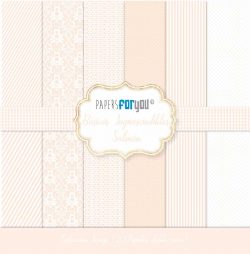 PFY-11054 - Colección 20 Papeles Scrap doble cara 180gr 8''x8'' (Básicos Salmón) - pack 3 ud.