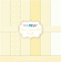 PFY-11056 - Colección 20 Papeles Scrap doble cara 180gr 8''x8'' (Básicos Vainilla) - pack 3 ud.