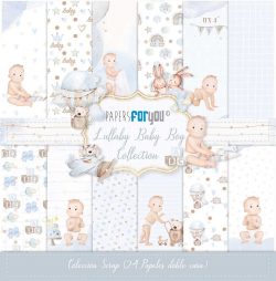 PFY-11099 - Colección 24 Papeles Scrap Doble Cara 180gr 8"x8" (Lullaby Baby Boy) - pack 3 ud.