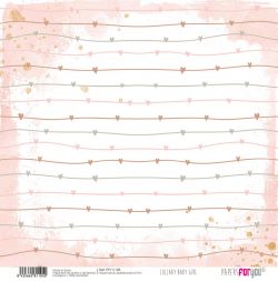 PFY-11105 - Papel Scrap Tela 125gr 12"x12" (Lullaby Baby Girl) - pack 12 ud.
