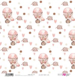 PFY-11112 - Papel Scrap Vellum 160gr (Lullaby Baby Girl) - pack 12 ud.