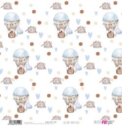 PFY-11129 - Papel Scrap Vellum 160gr (Lullaby Baby Boy) - pack 12 ud.