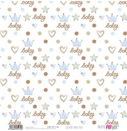 PFY-11132 - Papel Scrap Vellum 160gr (Lullaby Baby Boy) - pack 12 ud.