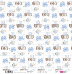 PFY-11133 - Papel Scrap Vellum 160gr (Lullaby Baby Boy) - pack 12 ud.