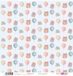 PFY-11134 - Papel Scrap Vellum 160gr (Lullaby Baby Boy) - pack 12 ud.