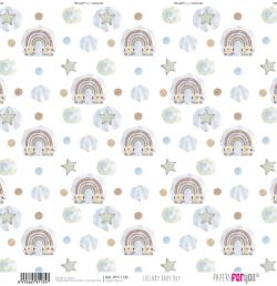 PFY-11135 - Papel Scrap Vellum 160gr (Lullaby Baby Boy) - pack 12 ud.
