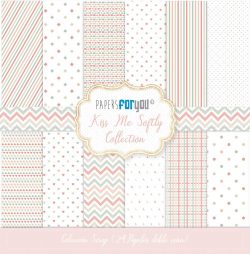 PFY-11142 - Colección 24 Papeles Scrap Doble Cara 180gr 8"x8" (Kiss Me Softly) - pack 3 ud.