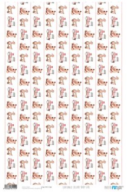 PFY-11144 - Papel Cartonaje 32x48,3cm 120gr (Lullaby Baby Girl) - pack 12 ud.