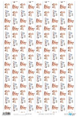 PFY-11221 - Papel Cartonaje 32x48,3cm 120gr (Lullaby Baby Boy) - pack 12 ud.