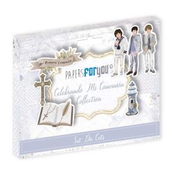 PFY-11591 - Die Cuts 15 pzs 300gr. (Celebrando Mi Comunión Niños) - pack 5 ud.