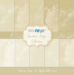 PFY-11758 - Colección 20 Papeles Scrap Mini doble cara 180gr 8"x 8" (Gradient Beige)- pack 3 ud.