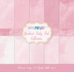 PFY-11761 - Colección 20 Papeles Scrap Mini doble cara 180gr 8"x 8" (Gradient Baby Pink)- pack 3 ud.