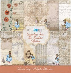 PFY-11089 - Colección 24 Papeles Scrap doble cara 180gr 8''x8'' (Somewhere over the Rainbow) - pack 3 ud.