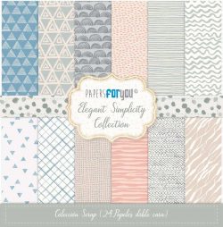 PFY-11256 - Colección 24 Papeles Scrap doble cara 180gr 8''x8'' (Elegant Simplicity Basics) - pack 3 ud.