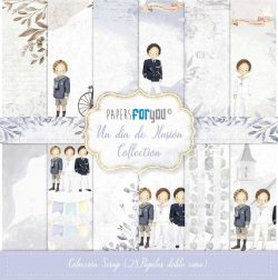 PFY-11268 - Colección 28 Papeles Scrap doble cara 180gr 8''x8'' (Un Día de Ilusión Niños) - pack 3 ud.