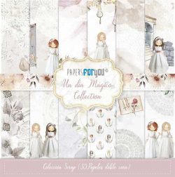 PFY-11269 - Colección 30 Papeles Scrap doble cara 180gr 8''x8'' (Un Día Mágico Niñas) - pack 3 ud.