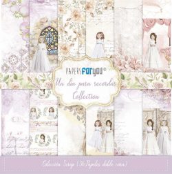 PFY-11272 - Colección 36 Papeles Scrap doble cara 180gr 8''x8'' (Un Día para Recorcar Niñas) - pack 3 ud.