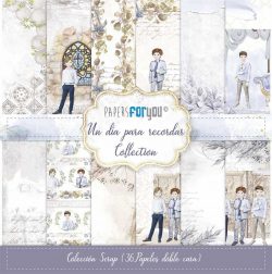 PFY-11273 - Colección 36 Papeles Scrap doble cara 180gr 8''x8'' (Un Día para Recorcar Niños) - pack 3 ud.