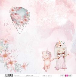 PFY-11933 - Papel Scrap doble cara 180gr 12"x12" (Princess Secrets)- pack 12 ud.