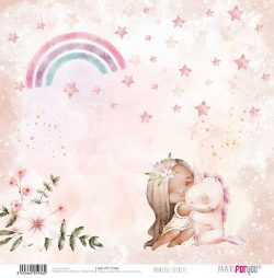 PFY-11936 - Papel Scrap doble cara 180gr 12"x12" (Princess Secrets)- pack 12 ud.