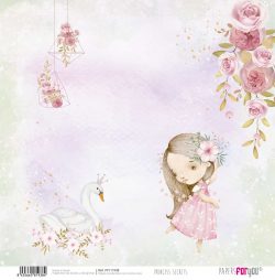 PFY-11938 - Papel Scrap doble cara 180gr 12"x12" (Princess Secrets)- pack 12 ud.