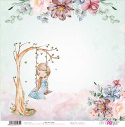 PFY-11939 - Papel Scrap doble cara 180gr 12"x12" (Princess Secrets)- pack 12 ud.