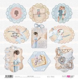 PFY-12013 - Papel Scrap doble cara 180gr 12"x12" (Belle Époque)- pack 12 ud.