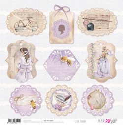 PFY-12014 - Papel Scrap doble cara 180gr 12"x12" (Belle Époque)- pack 12 ud.