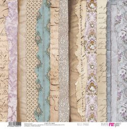 PFY-12021 - Papel Scrap Tela 125gr 12"x12" (Belle Époque)- pack 12 ud.