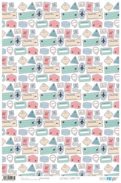 PFY-12163 - Papel Cartonaje 32x48,3cm 120gr (Summer trip)- pack 12 ud.