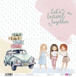 PFY-12253 - Papel Scrap doble cara 180gr 12"x12" (Summer Trip)- pack 12 ud.